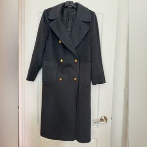 Tagliatore Double-Breasted Long Oversized Coat with Belt